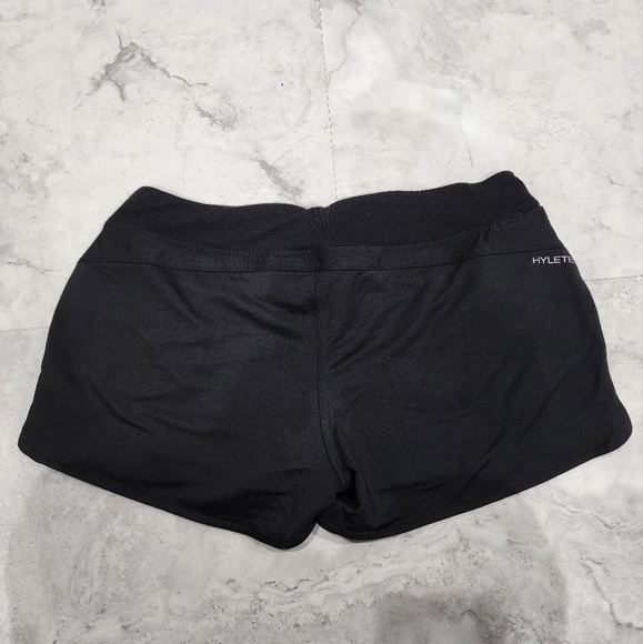 Hylete Womens Running Shorts XLarge Athletic Fitted Black Tie Drawstring - Picture 4 of 5
